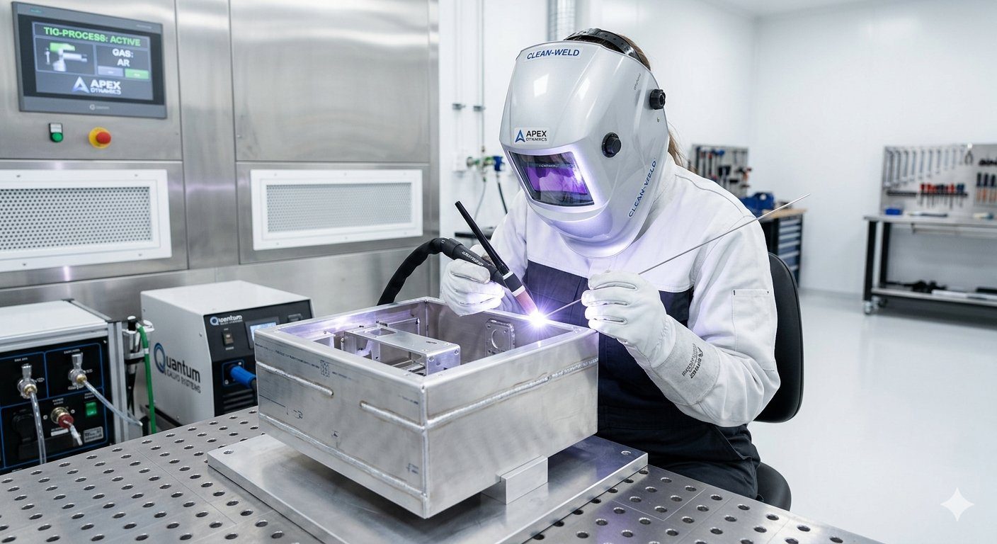 TIG welding an aluminum enclosure